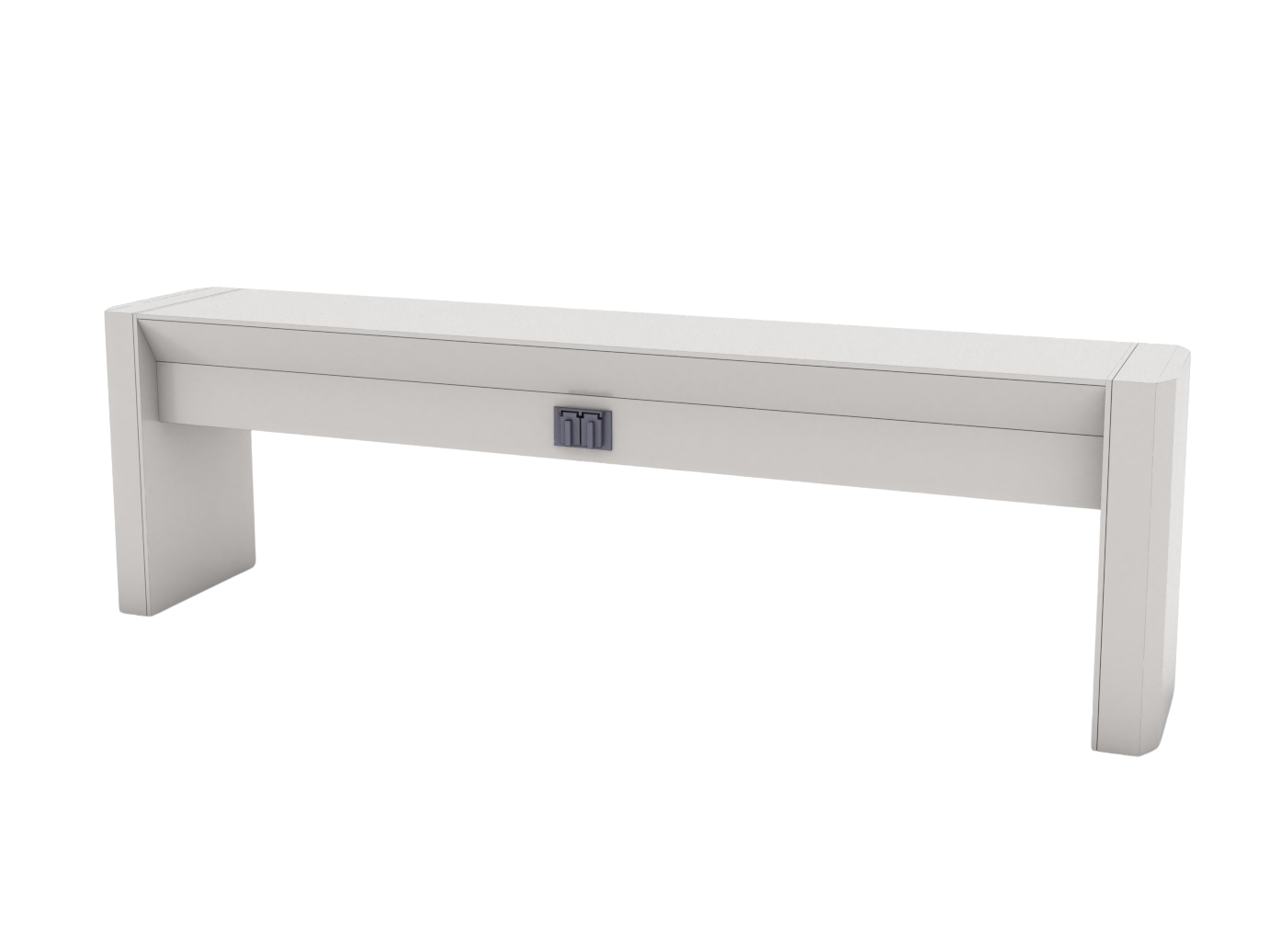 Repisa puente ergonómica de laboratorio con columna baja para servicios eléctricos y fluidos, de alta capacidad de carga